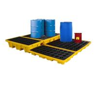 Pallet di contenimento delle fuoriuscite, Pallet di contenimento for fuoriuscite modulare multicolore diverse dimensioni(66x36x12cm)