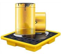 Pallet di contenimento di fuoriuscite, vassoio modulare della prova della perdita con lo scolo per stoccaggio sicuro di olio e prodotti chimici, piattaforma di sicurezza industriale del tamburo