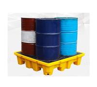 Pallet di contenimento per fuoriuscite di fusti per impieghi gravosi - Vassoio per fuoriuscite di Serbatoi di Petrolio con griglia Staccabile e inseribile, polietilene Industriale Anti-Fuori