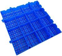 Pallet di plastica Tappetino for stoccaggio di merci leggere Pallet da pavimento ad incastro Tappetini da supermercato Tavole da pavimento Vassoio resistente all'umidità(100X100X3cm)