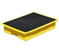 Pallet di raccolta per fuoriuscite di petrolio, piattaforme modulari per fuoriuscite di petrolio, piattaforme di raccolta per fuoriuscite di petrolio, pallet industriali in plastica, fusti di olio d