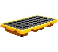 Pallet di raccolta per fuoriuscite di petrolio, piattaforme modulari per fuoriuscite di petrolio, piattaforme di raccolta per fuoriuscite di petrolio, pallet industriali in plastica, fusti di olio d