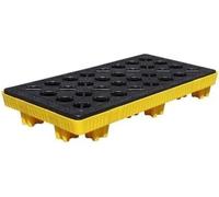 Pallet di raccolta per fuoriuscite di petrolio, piattaforme modulari per fuoriuscite di petrolio, piattaforme di raccolta per fuoriuscite di petrolio, pallet industriali in plastica, fusti di olio d