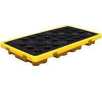 Pallet di raccolta per fuoriuscite di petrolio, piattaforme modulari per fuoriuscite di petrolio, piattaforme di raccolta per fuoriuscite di petrolio, pallet industriali in plastica, fusti di olio d