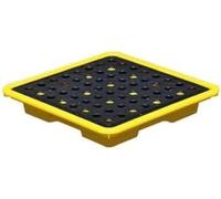 Pallet di raccolta per fuoriuscite di petrolio, piattaforme modulari per fuoriuscite di petrolio, piattaforme di raccolta per fuoriuscite di petrolio, pallet industriali in plastica, fusti di olio d