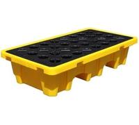 Pallet di raccolta per fuoriuscite di petrolio, piattaforme modulari per fuoriuscite di petrolio, piattaforme di raccolta per fuoriuscite di petrolio, pallet industriali in plastica, fusti di olio d