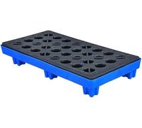 Pallet di stoccaggio del tamburo dell'olio - Piattaforma industriale impilabile con scarico per l'organizzazione del garage e il trasporto di fusti di olio e vernice