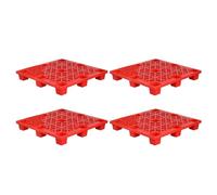 Pallet For Pavimenti Leggeri E Resistenti All'umidità,pallet In Rete Ventilata,impilabili,disponibili Diversi Colori,adatti For Scantinati,garage E Supermercati(Red,39.3x39.3x5.5in)