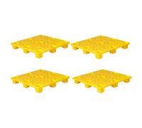 Pallet For Pavimenti Leggeri E Resistenti All'umidità,pallet In Rete Ventilata,impilabili,disponibili Diversi Colori,adatti For Scantinati,garage E Supermercati(Yellow,39.3x31.4x5.5in)