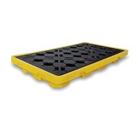 Pallet impilabile modulare del tamburo dell'olio della piattaforma di contenimento delle fuoriuscite con il vassoio di grata resistente dello scarico per la sicurezza industriale in garage di fabbrica