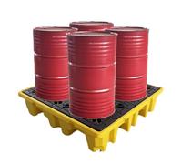Pallet impilabili a Prova di perdite - Pallet in polietilene Resistente con Griglie e Fori di drenaggio per Uno stoccaggio Sicuro dei liquidi e la tutela dell'ambiente.