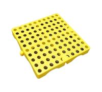 Pallet in Plastica, Bancale Plastica, Mini Pallet da Pavimento a Prova di Umidità per Cucine di Ristoranti, Negozi, Supermercati, Magazzini, Seminterrati, 20x20x3 cm(Yellow)