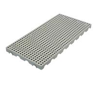 Pallet in Plastica di Ventilazione for Pavimenti con Griglia Traspirante, Bancale Plastica in Plastica Impilabili, Cuscinetto di Stoccaggio Leggero(Gray,100x60x5cm/39x24x2in)