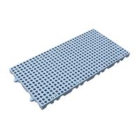 Pallet in plastica, griglia di stoccaggio impermeabile, espositore per pallet da pavimento impilabili per cantina, garage, cucina, supermercato, armadio, piattaforma (grigio, 60x30x3 cm/1 pz)