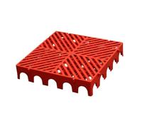 Pallet In Plastica, Griglia Di Stoccaggio Impermeabile, Piattaforme Traspiranti For Uso Interno Ed Esterno, Ideale For Terrazza, Doccia E Piscina(Red)