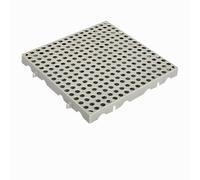 Pallet In Plastica, Griglia Impermeabile Per Riporre Oggetti, Spessore 3 Cm, Pallet Da Pavimento Leggeri E Impilabili, 2 Pezzi Per Garage, Supermercato, Cantina(Gray,30x30x3cm)