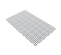 Pallet in Plastica Impilabili, Tappetini di Stoccaggio Leggeri e Impermeabili, Pedane in Plastica per lo Stoccaggio in Cantina, per Terrazze, Docce, Piscine(White,100x50x5cm/40x20x2in)
