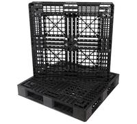 Pallet in plastica per Impieghi Gravosi, Bancali in Plastica Innestabili Leggeri, Piattaforma di Stoccaggio a Griglia Traspirante per Magazzino, Garage, Deposito in Cantina(110x110x15cm/43.3x43.3x5.9i