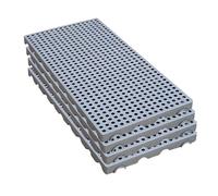Pallet in plastica per la conservazione, 4 pezzi, leggeri e impermeabili, ad incastro, per garage, cantina, cucina e supermercato