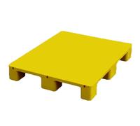 Pallet in Plastica per lo Stoccaggio, Bancali in Plastica Leggeri, con Angoli Arrotondati e Alta Capacità di Carico, per Fabbrica, Magazzino, Garage e Uso Esterno(Yellow,100x80x14cm/39.3x31.4x5.5in)