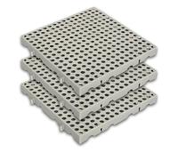 Pallet in plastica per lo stoccaggio, Confezione Da 3 Pallet In Plastica Multicolor Di Dimensioni Multiple(Grey,30x30cm/12x12in)