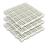 Pallet in plastica per lo stoccaggio, Confezione Da 3 Pallet In Plastica Multicolor Di Dimensioni Multiple(White,50x50cm/20x20in)