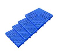 Pallet in plastica per lo stoccaggio, Mini pavimento annidabile in pallet di plastica blu for magazzino garage seminterrato 50x50x(3-5) cm(4ps,50x50x3cm)