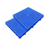 Pallet in plastica per lo stoccaggio, Mini pavimento annidabile in pallet di plastica blu for magazzino garage seminterrato 50x50x(3-5) cm(2ps,50x50x3cm)