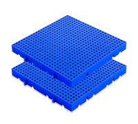 Pallet in plastica per ventilazione, 2 pezzi di griglia di stoccaggio per seminterrato, scaffali per articoli da pavimento leggeri per pallet, tappetino per pavimento con griglia per pallet di stoccag