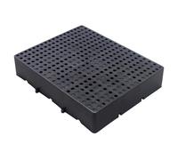 Pallet in Plastica, Piattaforma for Scaffalature for Carichi Pesanti, Supporto for Terrazza a Griglia Impilabile for Magazzino, Supermercato, Fabbrica e Logistica(Black,50x40cm/39.7x15.8in)