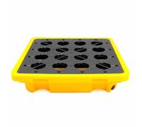 Pallet in plastica riutilizzabili da 1 pezzo, pallet impilabile for versamenti di fusti(49x35x9cm)