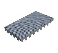 Pallet in Plastica, Scaffale per Pallet Leggero, 100x60x5 cm - per Magazzino, Supermercato, Esterno, Canile, Giardino - Tappetino di Stoccaggio ad Incastro(Gray)
