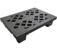 Pallet in plastica ventilato a maglie Pallet di stoccaggio di sicurezza in HDPE Pallet di stoccaggio con cuscinetto a maglie Pallet di carico for stazioni di servizio della mensa(500x300x100mm)