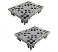 Pallet in polietilene, tappetini in polietilene leggeri e impilabili, 2 pezzi, for lo stoccaggio all'aperto di animali domestici, supermercati e magazzini(40x30x10cm(15.7x11.8x3.9in))