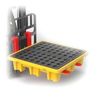 Pallet industriale di contenimento delle fuoriuscite con carrello elevatore modulare della griglia compatibile ideale per la gestione dello stoccaggio chimico e la protezione dell'ambiente