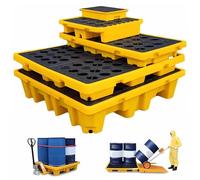 Pallet industriale di fuoriuscita del vassoio di contenimento della perdita di petrolio con la piattaforma impilabile del polietilene della grata di antislittamento della piattaforma 120x60x10cm