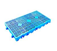 Pallet Leggeri in Plastica, Pallet in Plastica HDPE, Ventilazione Cava, Impermeabile, Collegabile, per Garage, Supermercati, Esterni, Seminterrati(Blue,60 * 50 * 5cm/24 * 20 * 2in)