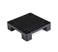 Pallet Leggeri, Pallet in Plastica HDPE Antiumidità, Griglia Traspirante, Carico Statico 300 Kg, per Cucine, Supermercati, Garage, Armadi Esterni, Ripostigli(Black,40 * 40 * 12cm/16 * 16 * 5in)