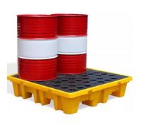 Pallet modulare robusto di contenimento di caduta con lo sbocco di drenaggio e la piattaforma accatastabile passante del carrello elevatore per sicurezza ed efficienza industriali