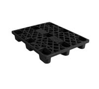 Pallet per carrello elevatore in rete di plastica, per carichi blu, angoli arrotondati altamente traspiranti per protezione dagli urti, adatto per magazzini, supermercati e scaffalature (nero, 120 x