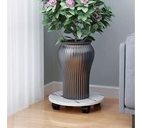 Pallet per Piante Resistente con Ruote girevoli, Carrello Rotondo per Piante per Uso Interno/Esterno - sottovaso Mobile per Fiori, Rullo per fioriera da 30 cm