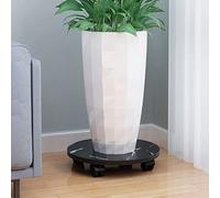 Pallet per Piante Resistente con Ruote girevoli, Carrello Rotondo per Piante per Uso Interno/Esterno - sottovaso Mobile per Fiori, Rullo per fioriera da 30 cm