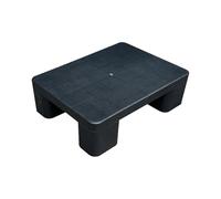 Pallet piatto a nove gambe in plastica colorata per esterni, antiscivolo, resistente alla pressione, resistente all'usura, adatto per supermercati, minimarket, piattaforme e pallet (nero)
