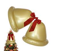 Pallie gonfiabili, coppia di palline decorate in PVC per le vacanze per decorazioni stagionali, ornamento di Natale con facile funzione di configurazione per cortile, prato, portico, giardino e soggio