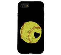Pallina a forma di cuore da softball con scritta Custodia per iPhone SE (2020) / 7 / 8