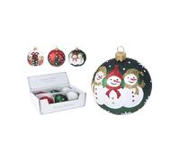 Pallina Albero Di Natale In Vetro 10cm Decorazioni Assortite - Varzi il Natale dal 1956