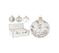 Pallina Albero Di Natale In Vetro Design Eleganti 10cm Prodotto Assortito - Varzi il Natale dal 1956