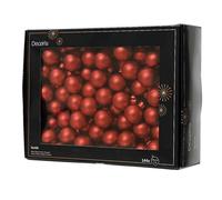 Pallina Albero Di Natale In Vetro Rame 2.5cm Grappolo Da 12pz - Varzi Il Natale Dal 1956 (Rosso 144pz (12 ciuffetti da 12))