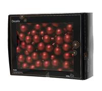 Pallina Albero Di Natale In Vetro Rame 2.5cm Grappolo Da 12pz - Varzi Il Natale Dal 1956 (Rosso Sangue 144pz (12 ciuffetti da 12))