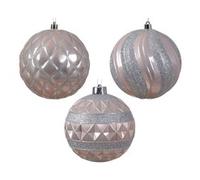 Pallina albero Natale (1pz-12cm) Plastica Assortito Blush pink 024513